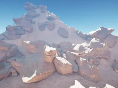 Ancient weathered rock set Free low-poly 3D model