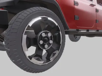 Jeep Gladiator 2020 3D model Low-poly 3D model