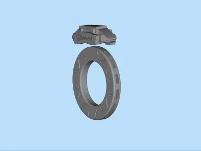 Free STL printable brake rotor disc Two versions Free 3D print model
