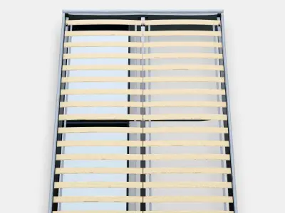 GLADSTAD Upholstered bed 2 storage boxes 1 Low-poly 3D model