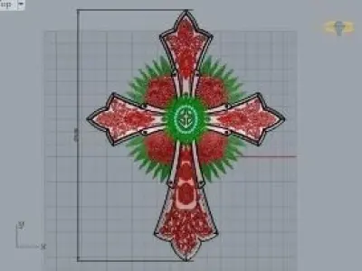 Armenian church cross  488 3D print model