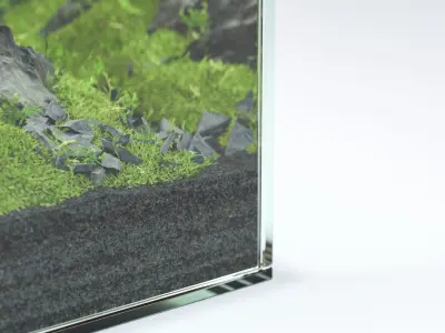 Aquarium decoration made of rocks 3D model