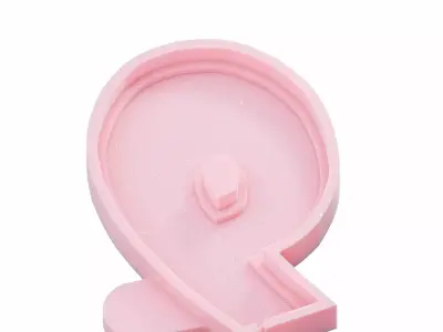 3D Printable Mold Set Separated Numbers 10cm 3D print model