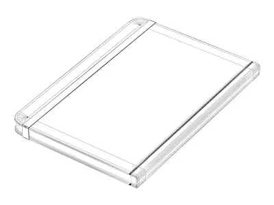 Brown notebook 3D model