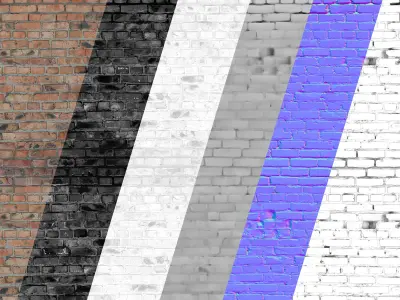 Ultra realistic Brick Old wall Scan 3D model