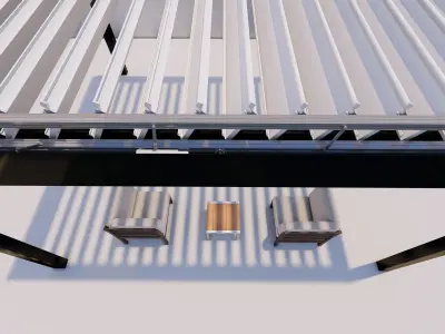 Bioclimatic pergola 3D model
