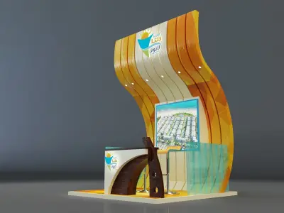  Booth Exhibition Stand a347b 3D model