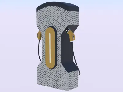 EV charger XVIII PBR 8K 3D model