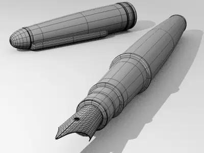 Luxury fountain pen 3D model