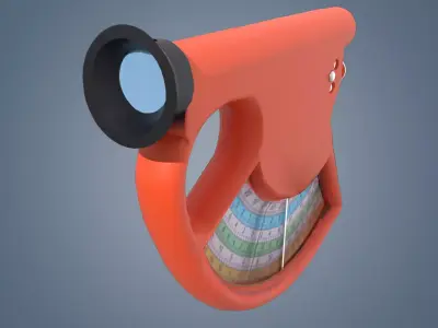 Brules altimeter Low-poly 3D model