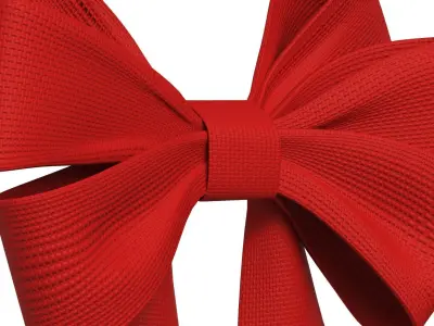 Christmas Bow Ribbon 67 Low-poly 3D model