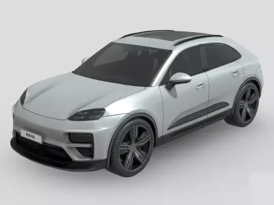Porsche Macan Turbo Electric Low-poly 3D model