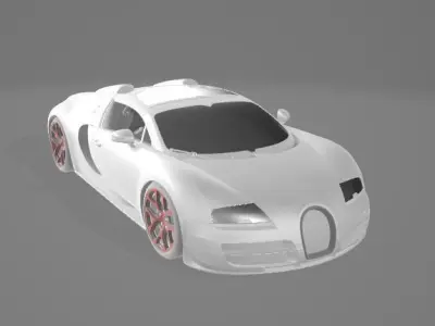 Bugatti Veyron check description Low-poly 3D model