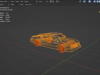 Detailed Car 3D Model for Racing Games Renders and Simulations Low-poly 3D model