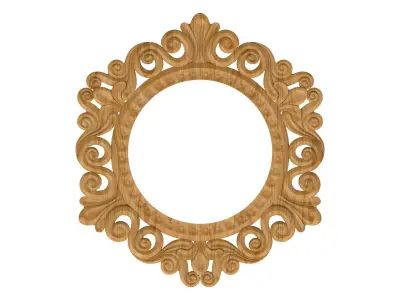 Carved picture frame STL 3D model 13
