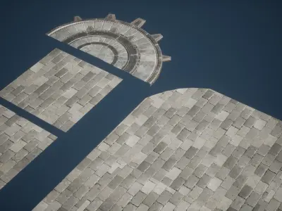 Floor Game Ready mat Low-poly 3D model