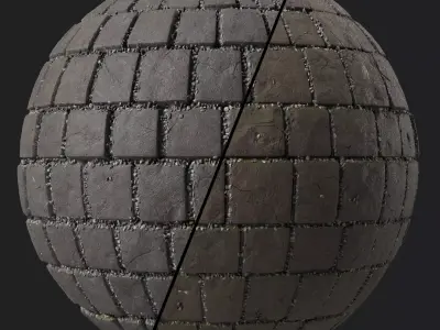 Pavement Materials 26- Slat Stone Paving Pbr 4k Seamless Texture