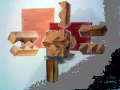 Six-piece Puzzle 001 Free 3D model