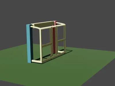 football goal Free low-poly 3D model purchase