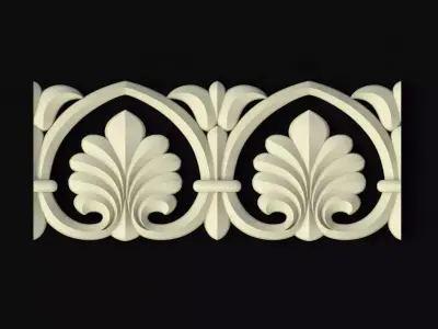 Central decor ornament for furniture 3D model 239
