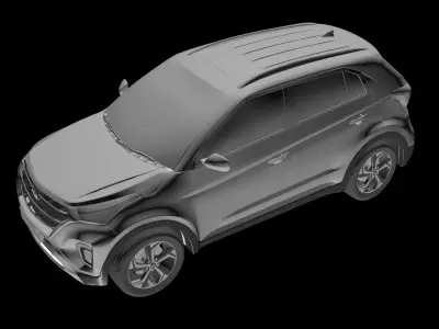 Full Car Low-poly 3D model