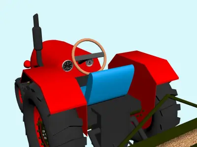tractor for  seeder 3D model