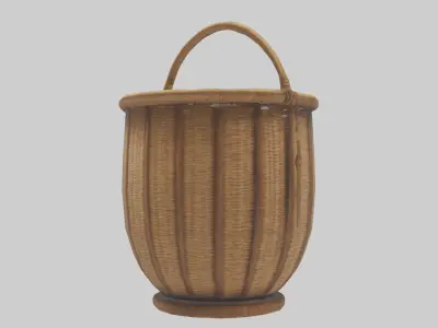 Decorative basket model Low-poly 3D model