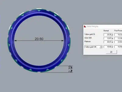 Jewelry Ring Gold 3D print model 51