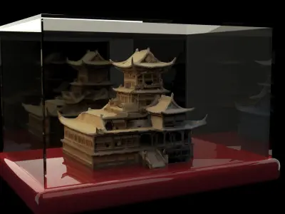 Chinese ancient house  3D model 44