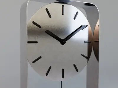 Wall Clock Free low-poly 3D model