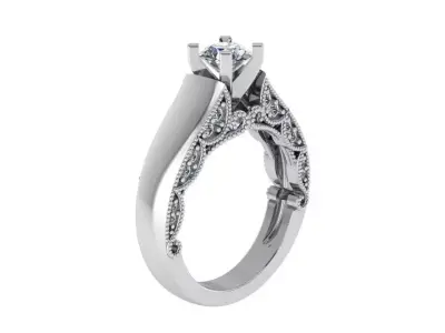Peg Setting Ornamental Ring 4036 3D print model