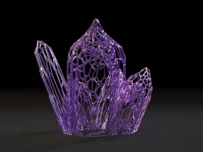 Crystal LED lamp 3D print model