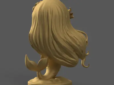 Cute Mermaid 3D Model STL File for Decoration Gifts 3D print model