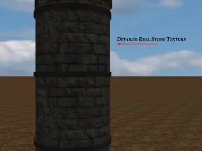 Old Medieval Tower Low-poly 3D model purchase
