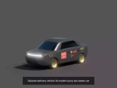 Stylized delivery vehicle 3d models pack