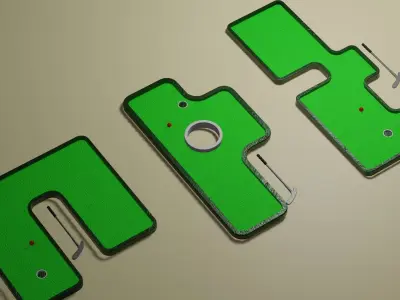 Miniature Golf Course 02 set 3D model