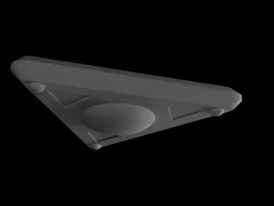 Triangle UFO version 3 Free low-poly 3D model
