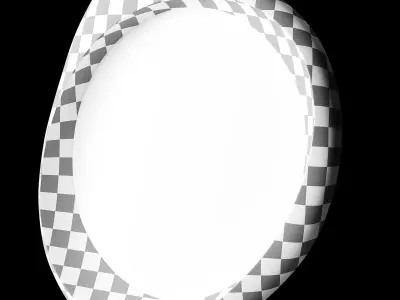 Wood Mirror Low-poly 3D model