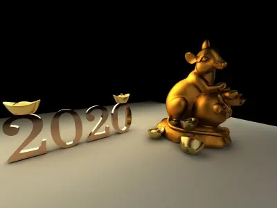 Chinese zodiac rat  3D model