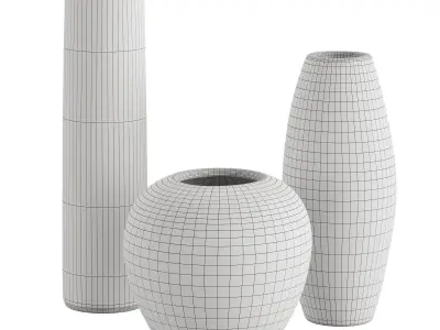 Modern minimalist ceramic vase 3D model