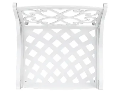 Home Styles Biscayne Set of 2 White Metal Frame Stationary chair 3D model