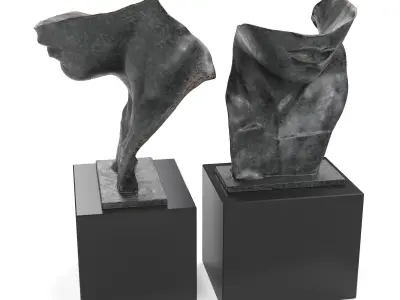 Face half sculpture 3D model