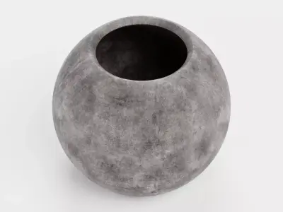 -Concrete Flower Pot V4- 3D model