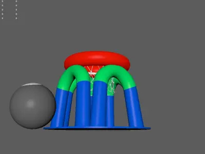 Inflatable game balloon Low-poly 3D model