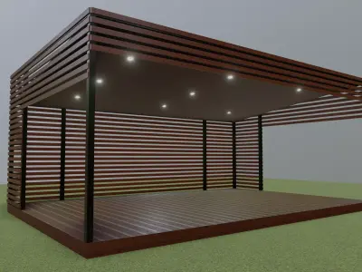 Pergola 3D model purchase