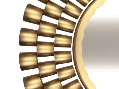 Round Mirror Wall Art Decor Low-poly 3D model