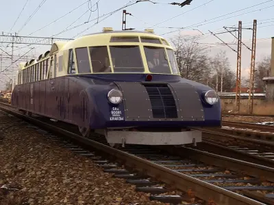 Luxtorpeda Austro-Daimler-Puch vintage bullet train 3D model