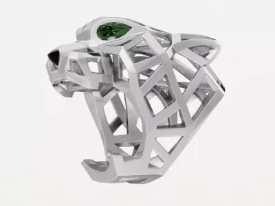 FELINE - RING - MOUTH FINGER OPENING 3D print model