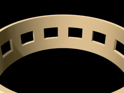 Tiffany T True Wide Ring band light weight 3D print model
