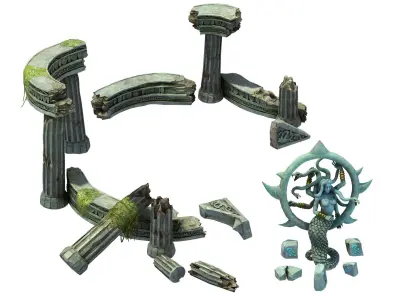 Stone Kazlog shallow bay - Naga Miracle 02 3D model